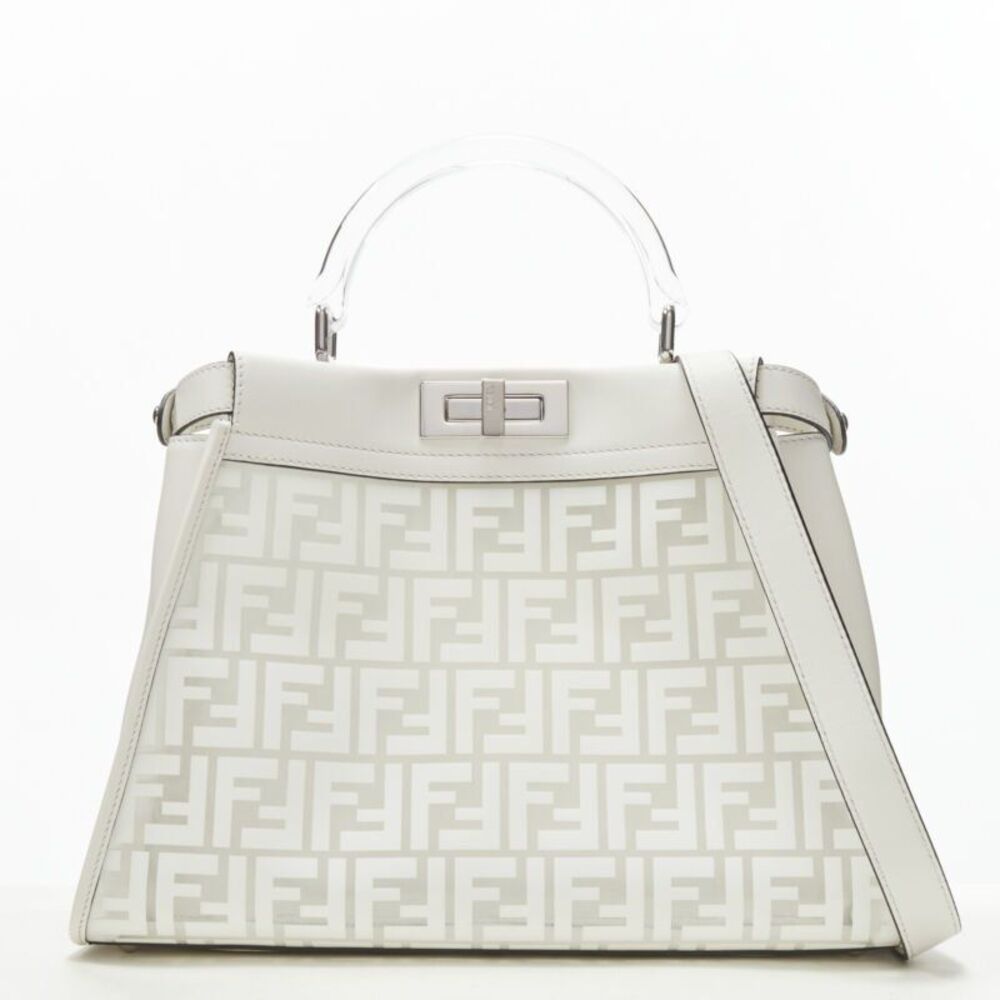 Fendi Limited Peekaboo FF Zucca clear PVC perspex bag